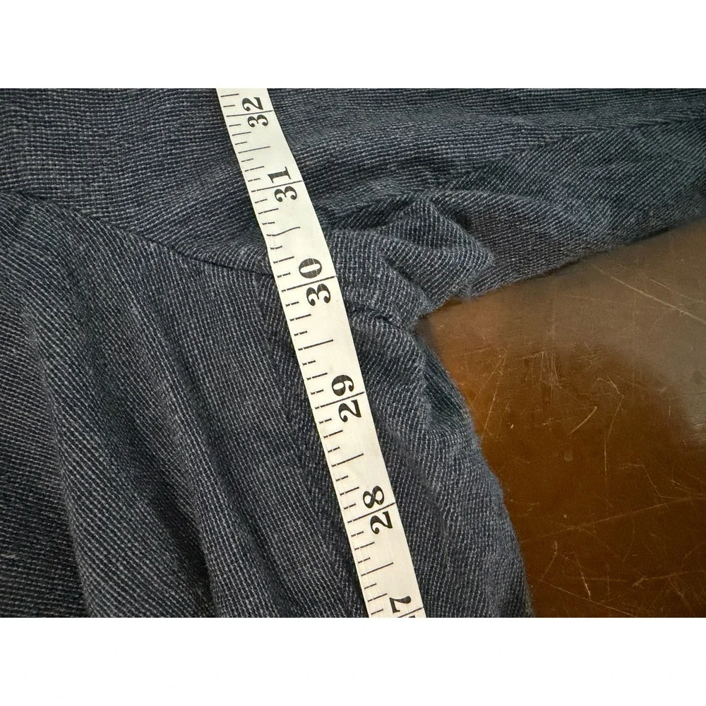 J Crew Bedford Blue Linen Cotton Blend Straight Leg Pants Men 32x30 Chino Career